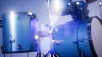 4k Drumset mit Dof- und Lense-Flair video