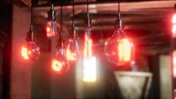 old retro vintage incandescent light bulb video