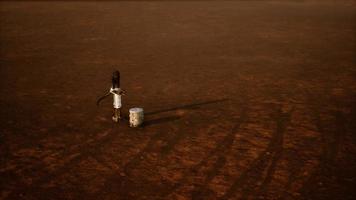 old rusted metal well in desert video