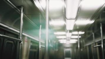 subway car in USA empty because of the coronavirus covid-19 epidemic video