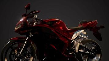 moto esporte moto em estúdio escuro com luzes brilhantes