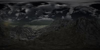 vr 360 riesige dunkle Wolken über den schottischen Highlands video