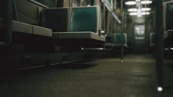 subway car in USA empty because of the coronavirus covid-19 epidemic video