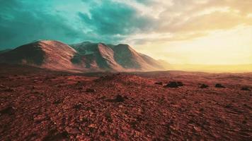 Rock formations in desert of Wadi Rum video