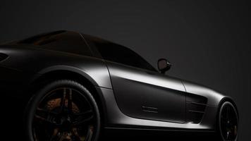 coche deportivo de lujo en estudio oscuro con luces brillantes