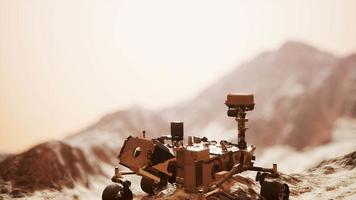 Curiosity Mars Rover exploring the surface of red planet video