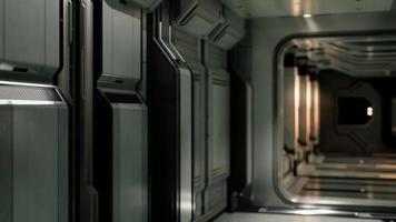 schoon steriel futuristisch sciencefiction-interieur van een laboratorium of ruimteschip video