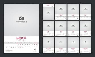 Wall Calendar Creative And Be Happy. Colorful New Wall Calendar vector