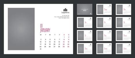 calendario colorido creativo de año nuevo simple y corporativo vector