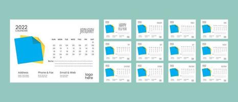 New Year Creative Colorful Calendar Simple And Corporate vector