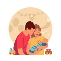 Parents and Baby Concept vector