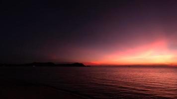 Sunset beach and twilight sky pattaya thailand. photo