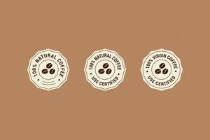 Dodecagon Coffee Stamp Design, Element for design, advertising, packaging of coffee products vector