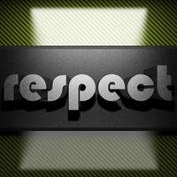 respect word of iron on carbon photo