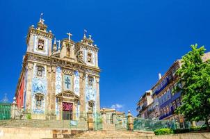 Saint Ildefonso Roman Catholic church in Batalha Square in Porto Oporto city historical centre photo