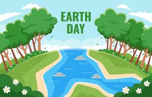 Happy Earth Day Celebration Background vector