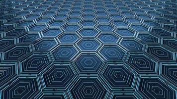 loop de fundo gráfico de movimento hexagonal azul 02 video