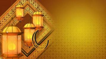 ROTATING ARABIC GOLD LANTERNS BACKROUND LOOP video