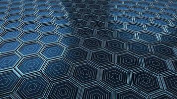 BLUE HEXAGONAL MOTION GRAPHIC BACKROUND LOOP video