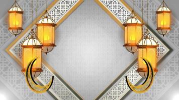 ROTATING ARABIC WHITE LANTERNS BACKGROUND LOOP 02 video