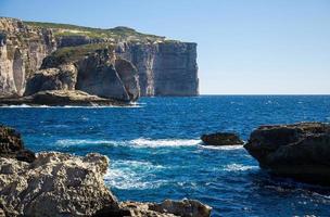 Fungus and Gebla Rock cliffs near Azure window, Gozo island, Malta photo