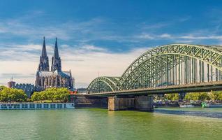 Panorama of Cologne city historical centre photo