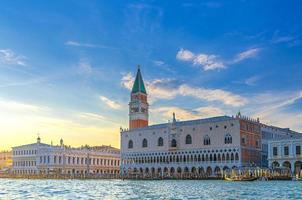 Venice cityscape with San Marco basin of Venetian lagoon water photo