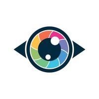 plantilla de vector de diseño de logotipo de ojo colorido.