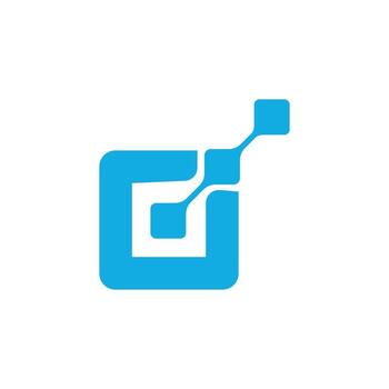 abstract connect data logo, technology connect data link logo. Tech icon, symbol. vector