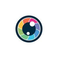 Colorful eye Logo design vector template.