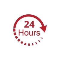 24 Hours icon. Clock, time icon. vector