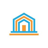 Simple Geometric House Real Estate Architecture Construction Logo vector