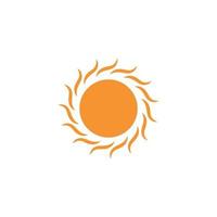 Abstract sun logo. Vector sun icon.