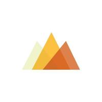 Abstract mountain logo on white background. vector