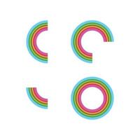 Colorful circle logo set. vector