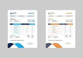 Creative invoice template vector design