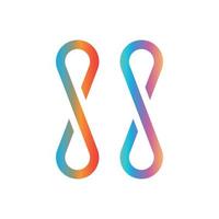 Letter S gradient logo. Minimal letter s icon. vector