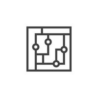 Circuit Board Technology Icon vector