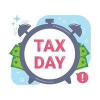 ilustración del concepto de día de impuestos vector