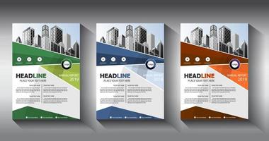 flyer business template brochure layout annual report vector