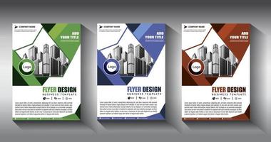 flyer business template brochure layout annual report vector