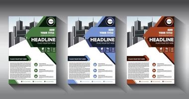 flyer business template brochure layout annual report vector