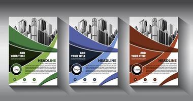 flyer business template brochure layout annual report vector