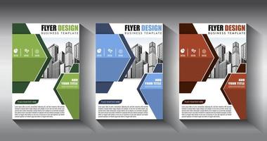 flyer business template brochure layout annual report vector