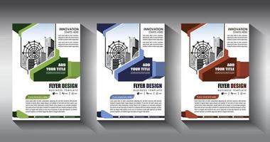 flyer business template brochure layout annual report vector