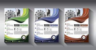 flyer business template brochure layout annual report vector