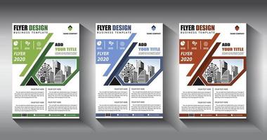 flyer business template brochure layout annual report vector