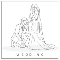 Wedding sketch illustration vector