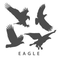 silhouette eagle. vector