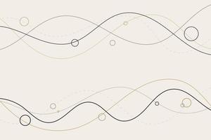 Amorphous Wavy Lines and Circles on White Background in Abstract Style vector